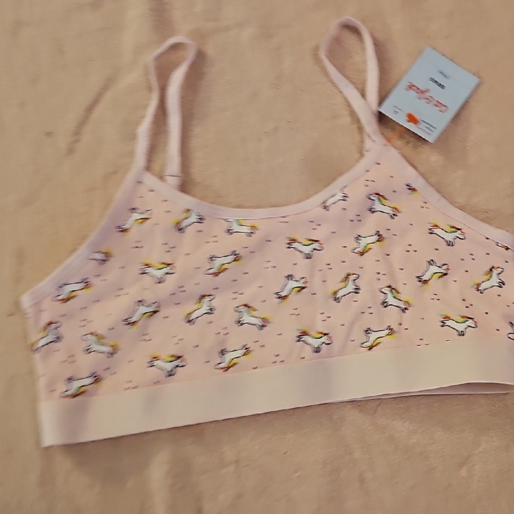 Pink Unicorn Print Bralette